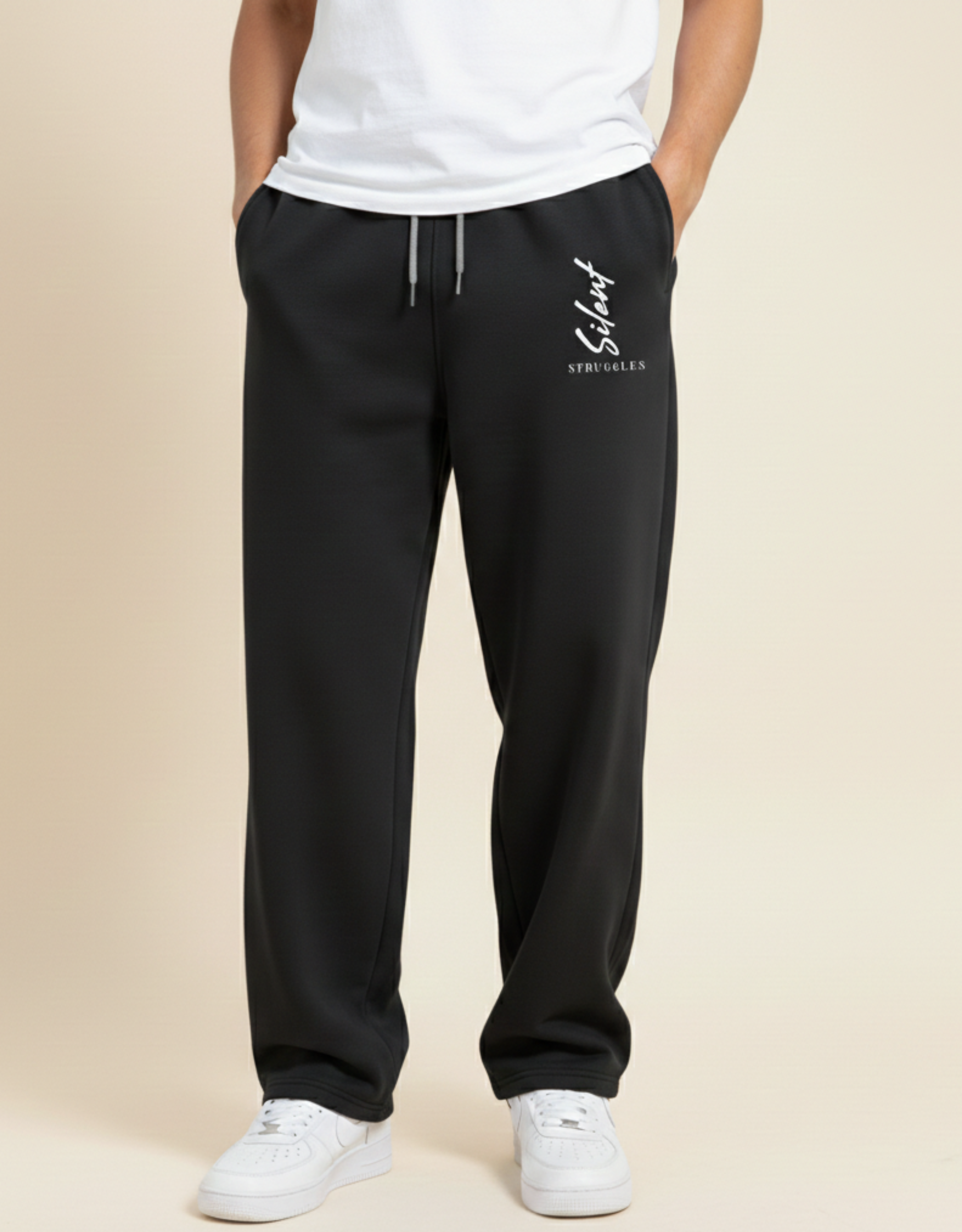 Silent Struggles Wide-Leg Joggers