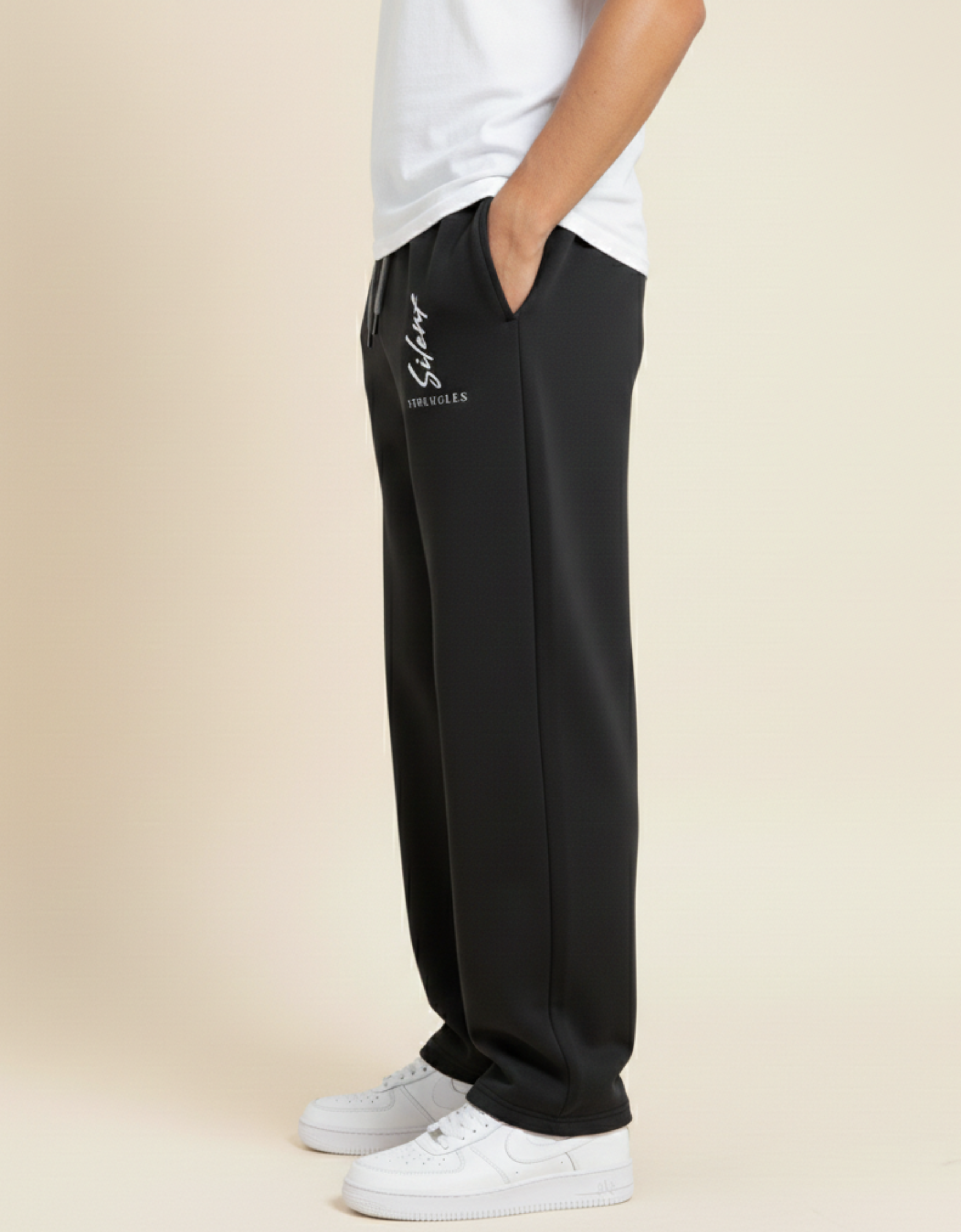 Silent Struggles Wide-Leg Joggers
