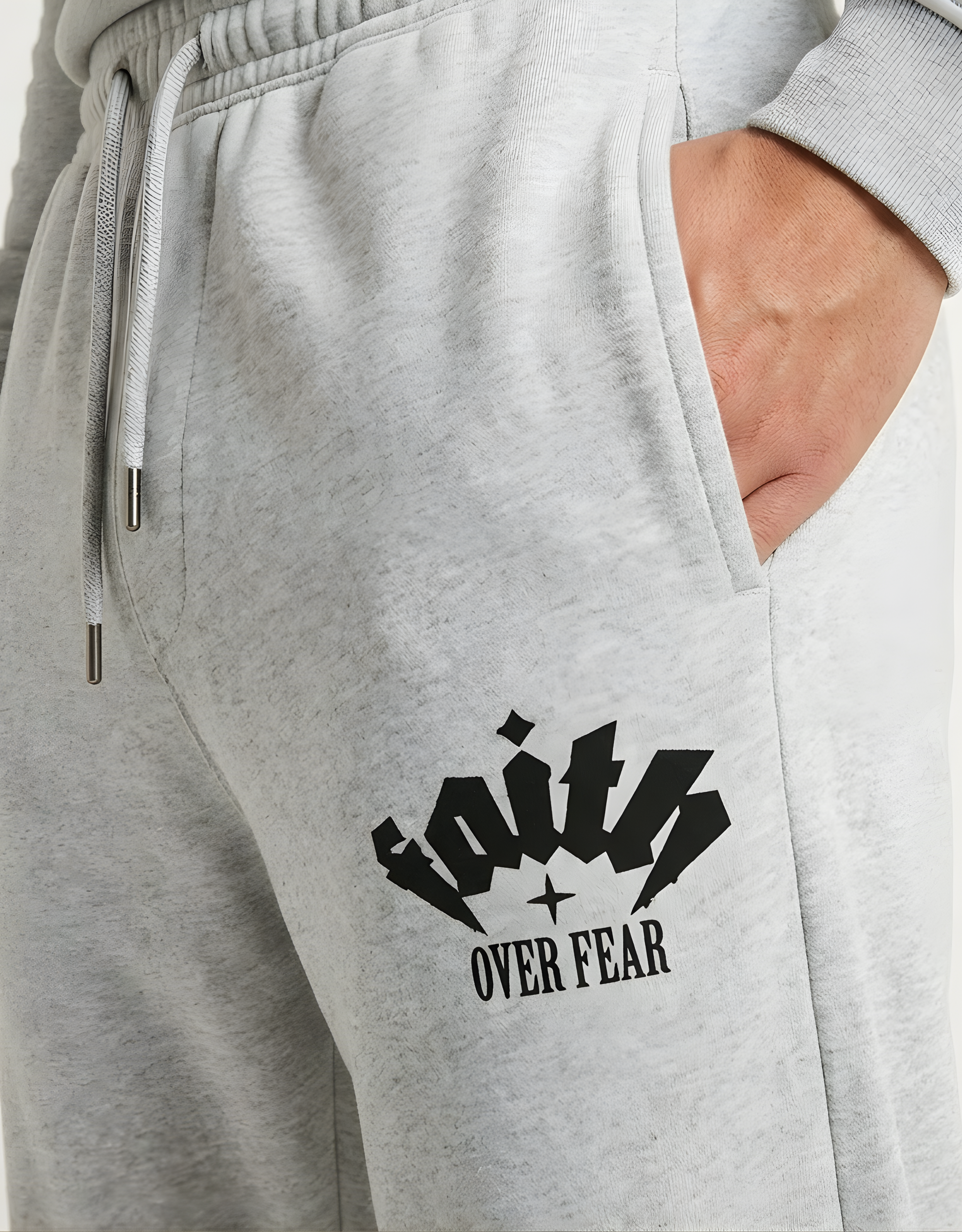 Faith Over Fear Wide-Leg Joggers